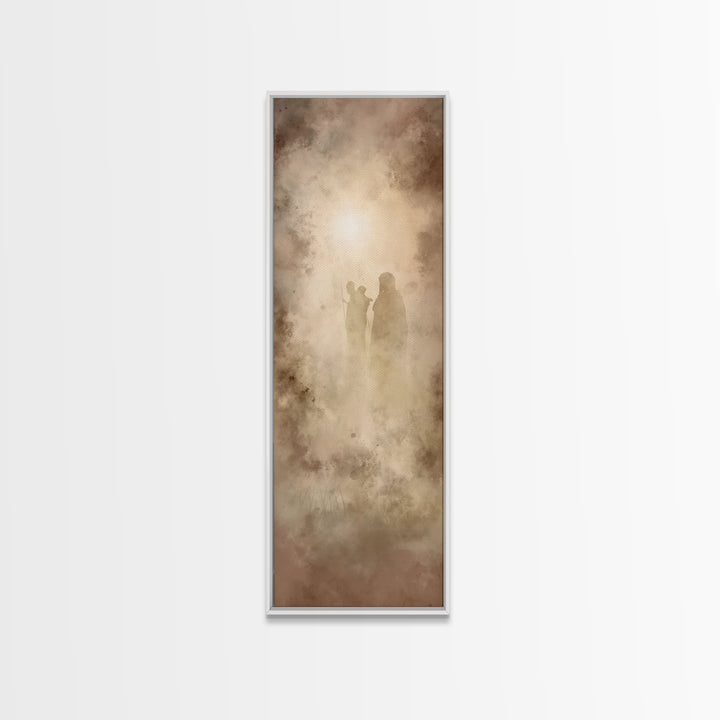 Desert Vision Light – Framed Canvas Print – Tall Narrow Wall Art – Christian Art Work – Moody Christian Art – Christian Wall Art – Unique C