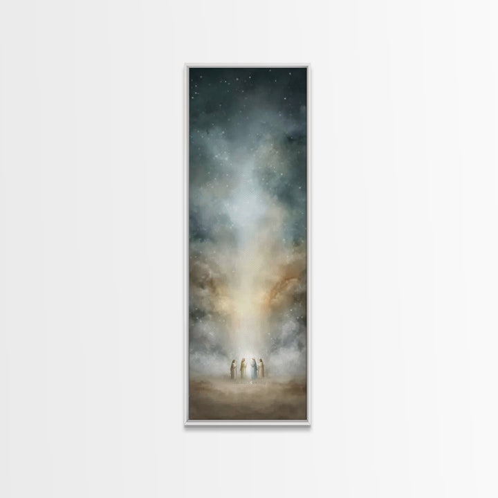 Angelic Field Light – Framed Canvas Print – Tall Narrow Wall Art – Christian Art Print – Christian Wall Art – Subtle Christian Paintings –