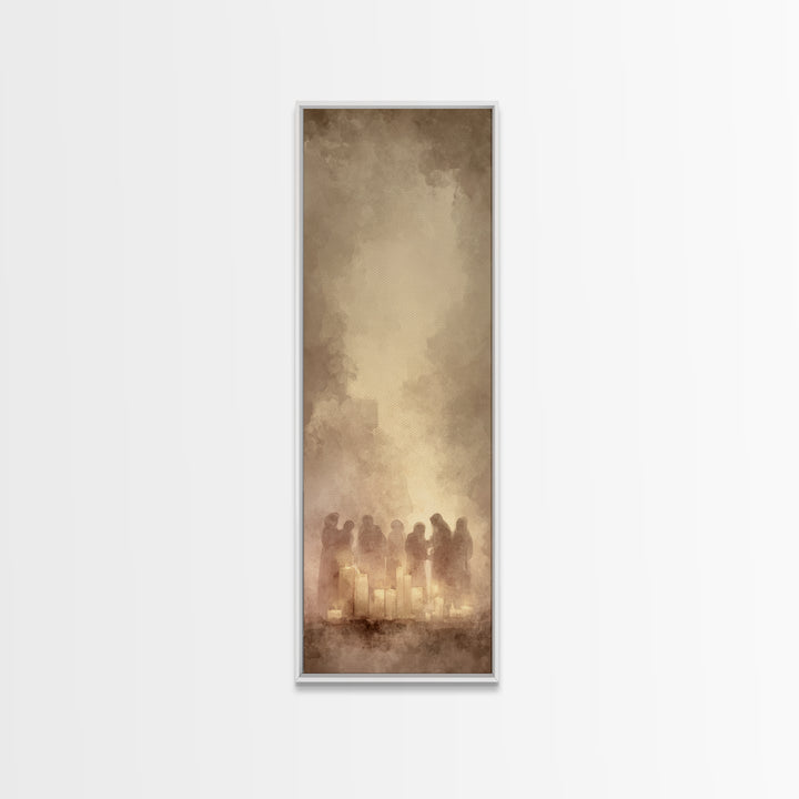 Blessed Fellowship | Framed Canvas Print | Christian Wall Art | Christian Art Work | Christmas Canvas Wall Art | Skinny Art