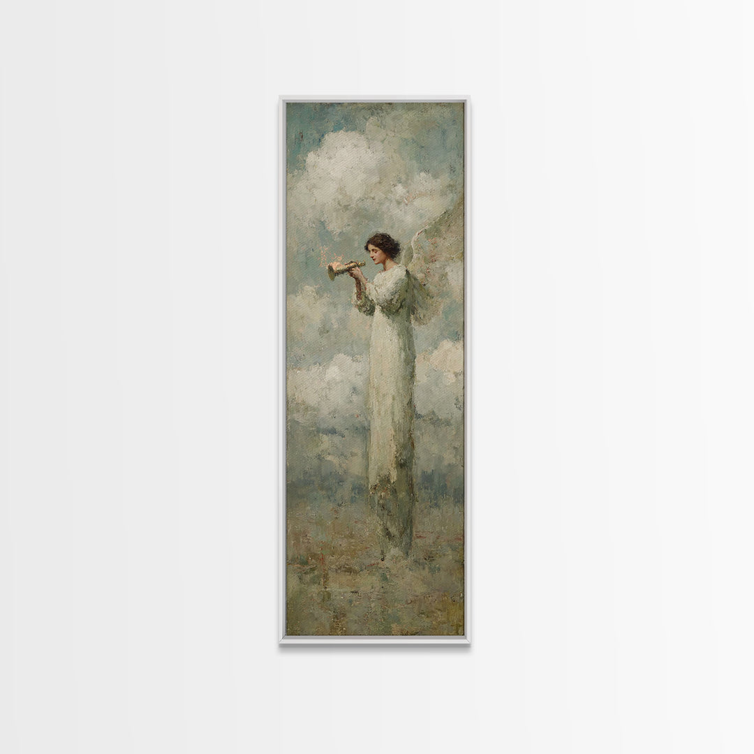 Herald Of Peace, Framed Canvas Print, Narrow Art, Christian Wall Art, Christian Art Canvas, Christian Christmas Art, Christian Decor