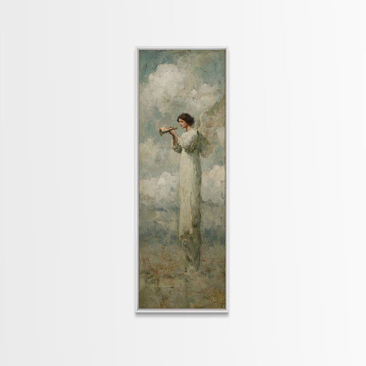 Herald Of Peace, Framed Canvas Print, Narrow Art, Christian Wall Art, Christian Art Canvas, Christian Christmas Art, Christian Decor