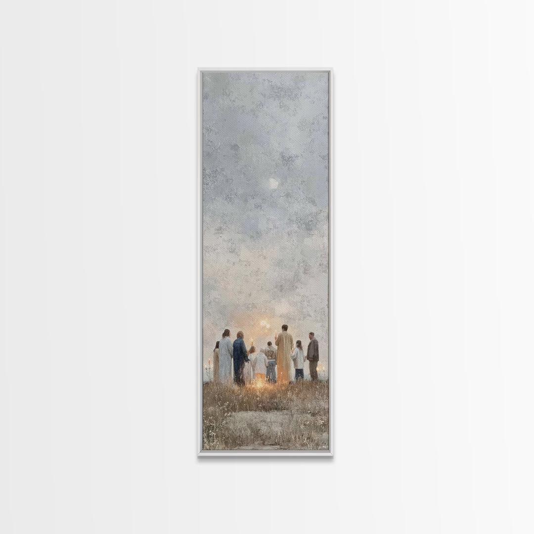 Dawn Of Praise, Framed Canvas Print, Narrow Art, Christian Wall Art, Christian Art Canvas, Christian Christmas Art, Christian Decor