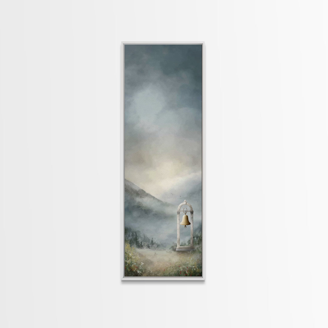 Old Chapel Bell – Framed Canvas Print – Tall Narrow Wall Art – Christian Wall Art – Jesus Painting – Christian Art Canvas – Christmas Art