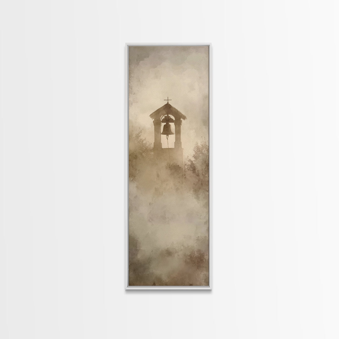 Morning Chapel Ring – Framed Canvas Print – Narrow Art – Christian Art Canvas – Christian Wall Art – Christian Painting – Christian Decor
