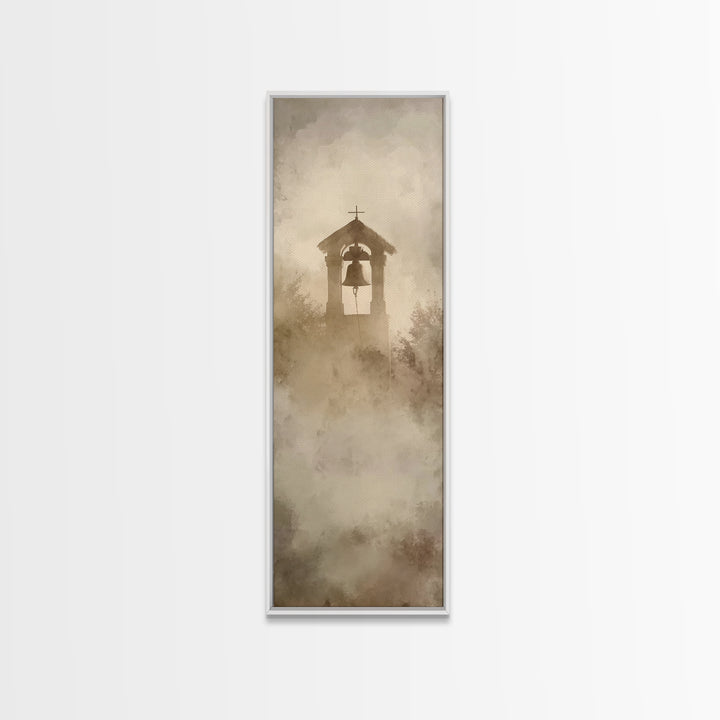 Morning Chapel Ring – Framed Canvas Print – Narrow Art – Christian Art Canvas – Christian Wall Art – Christian Painting – Christian Decor