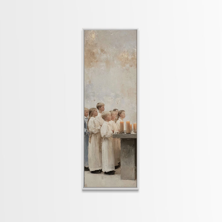 Sanctified Chorus – Framed Canvas Print, Christian Wall Art, Christian Art Canvas, Skinny Art, Christian Christmas Art, Christian Decor, Ch