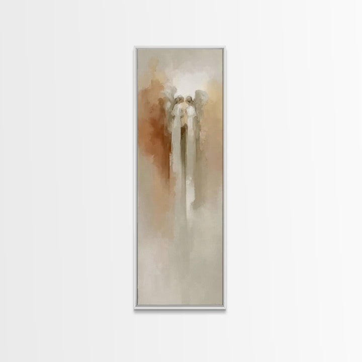 Serene Candle Circle – Framed Canvas Print | Christian Wall Art | Christian Art Canvas | Tall Skinny Art Print | Christian Christmas Art |