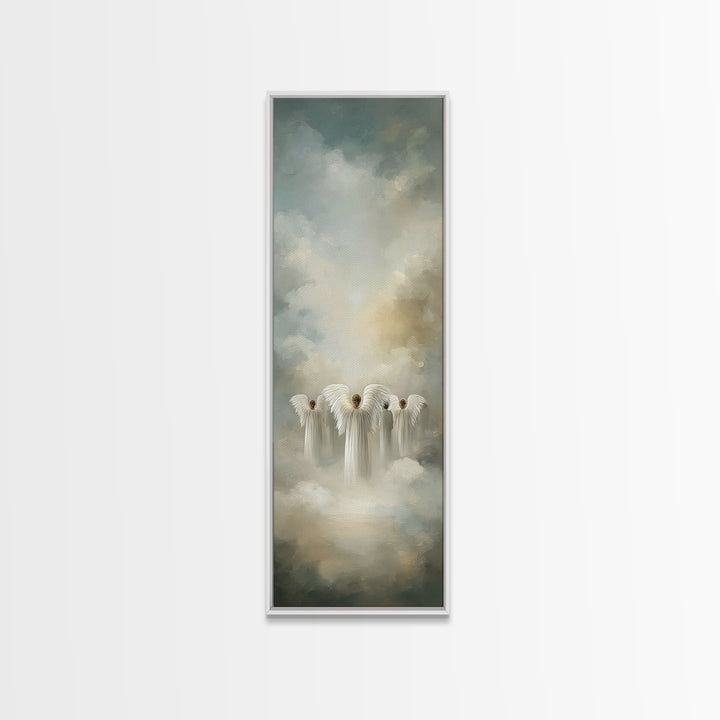 Angelic Ascent – Framed Canvas Print – Christian Wall Art – Christian Art Canvas – Tall Narrow Wall Art – Christian Christmas Art – Christm