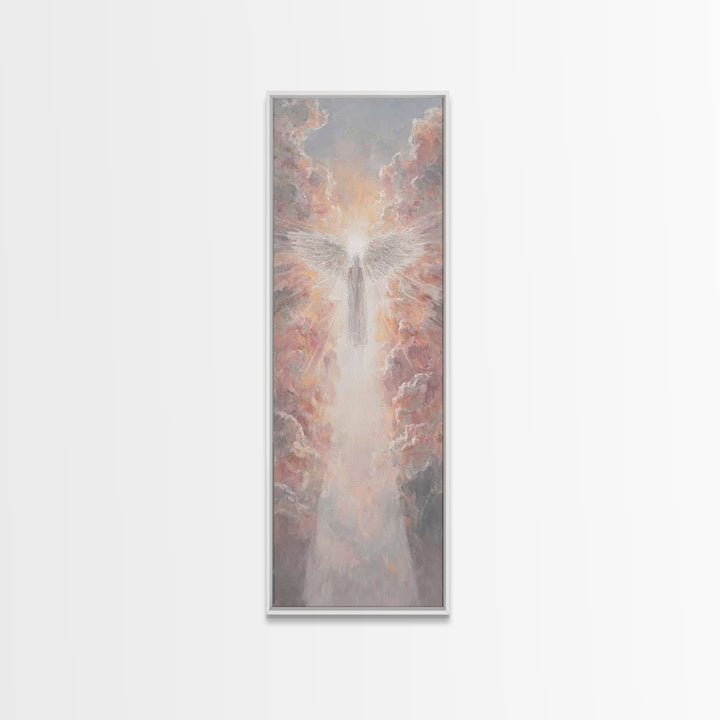Radiant Ascension – Framed Canvas Print – Christian Art Canvas – Christian Wall Art – Tall Skinny Art Print – Christian Christmas Art – Chr
