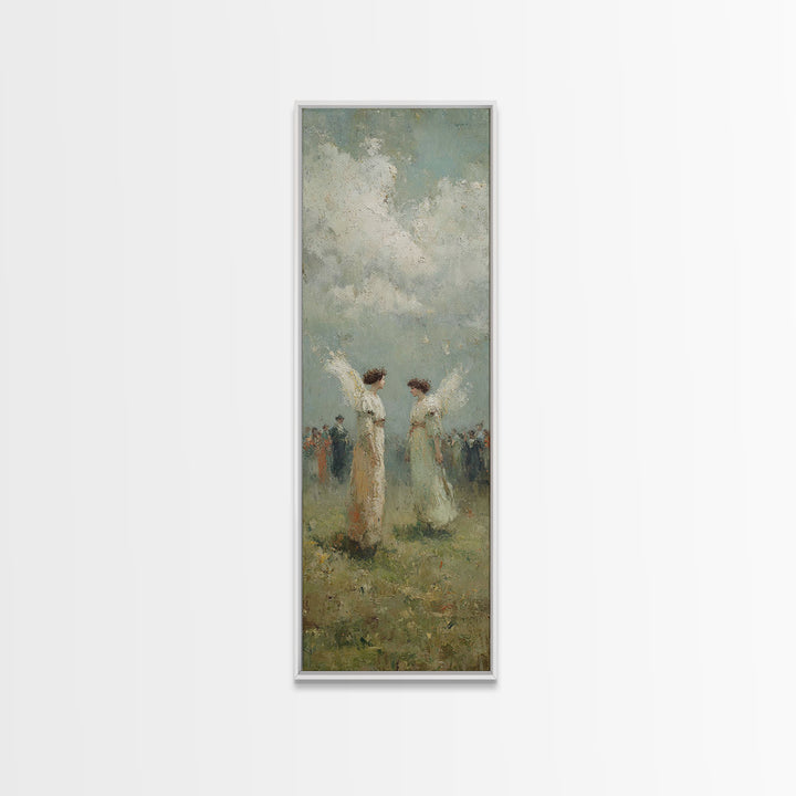 Skyward Reverence – Framed Canvas Print | Christian Art Canvas | Christian Wall Art | Tall Skinny Art Print | Christian Christmas Art | Chr