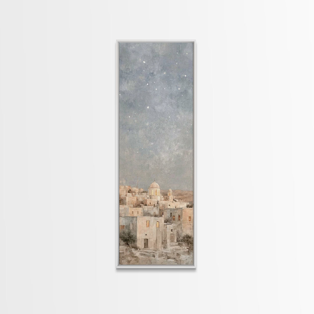 Guiding Night Star – Framed Canvas Print – Skinny Art – Christian Art Canvas – Christmas Art – Christian Wall Art – Christian Decor – Chris