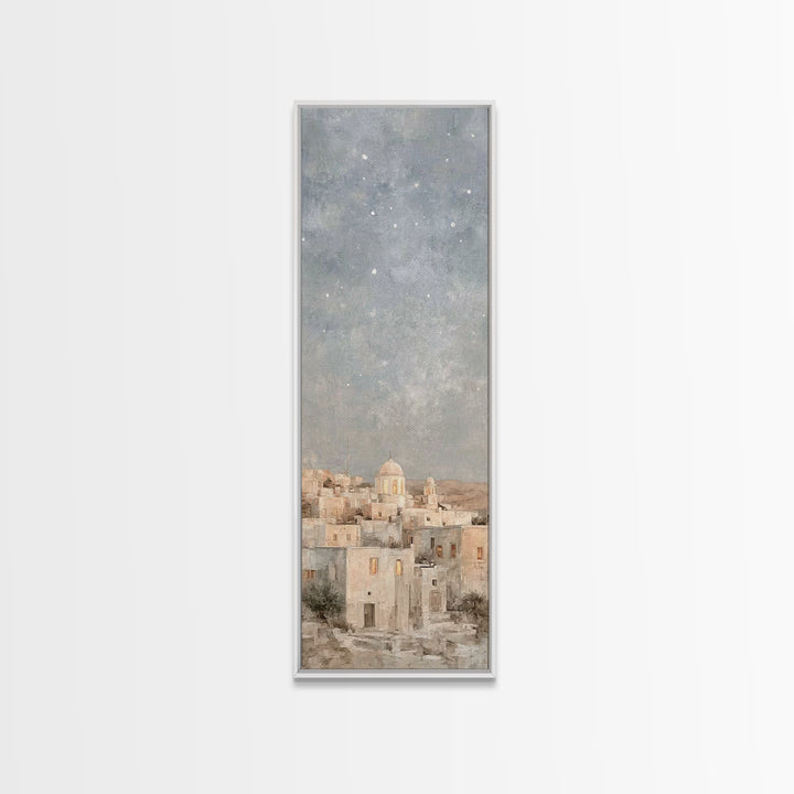 Guiding Night Star – Framed Canvas Print – Skinny Art – Christian Art Canvas – Christmas Art – Christian Wall Art – Christian Decor – Chris