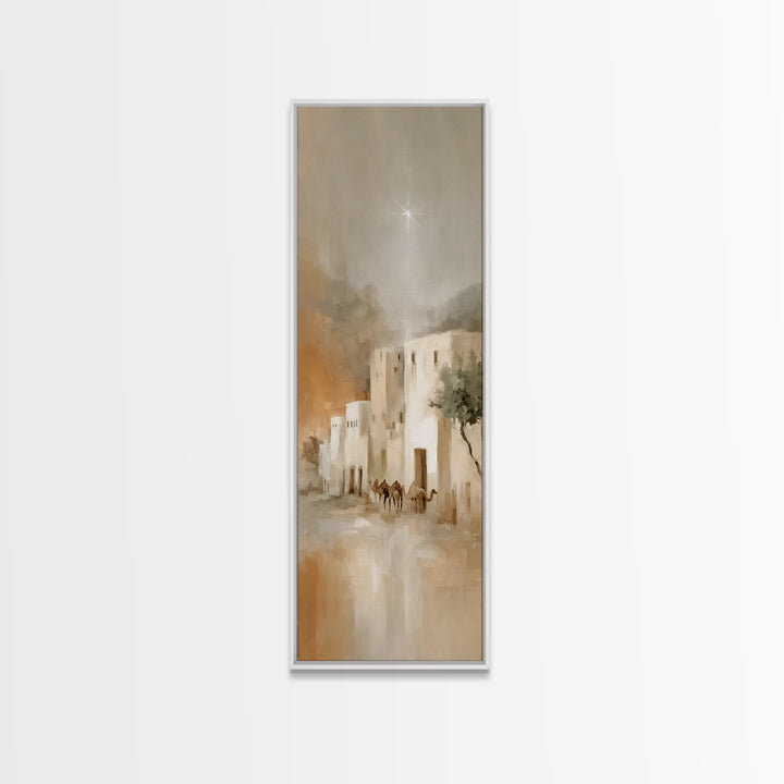 Silent Bethlehem Sky – Framed Canvas Print – Skinny Art – Christian Wall Art – Christian Art Canvas – Christian Christmas Art – Christian D