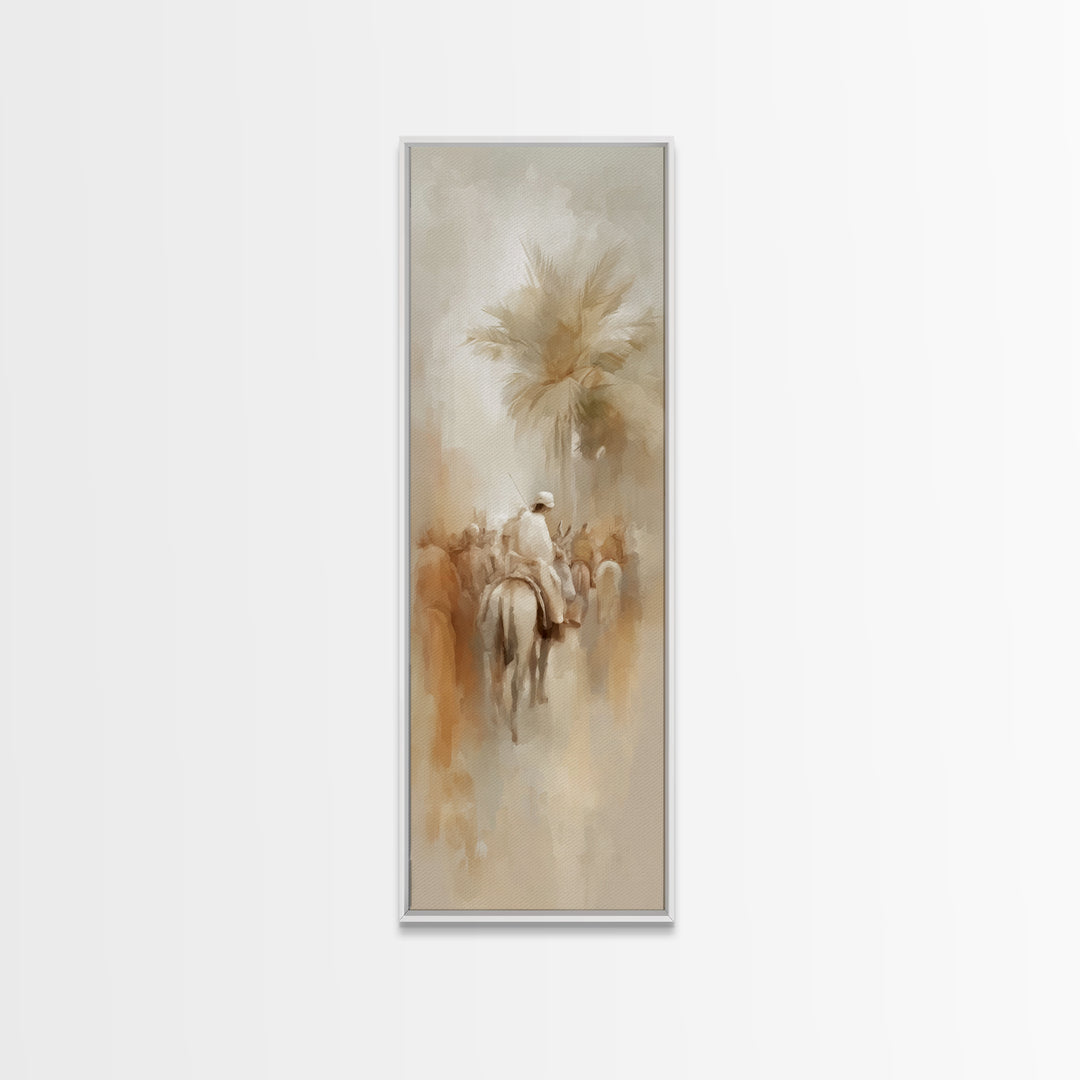 Hosanna In Glory – Framed Canvas Print – Christian Wall Art – Christian Art Canvas – Narrow Art – Jesus Painting – Christian Art Print