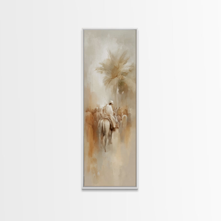 Hosanna In Glory – Framed Canvas Print – Christian Wall Art – Christian Art Canvas – Narrow Art – Jesus Painting – Christian Art Print