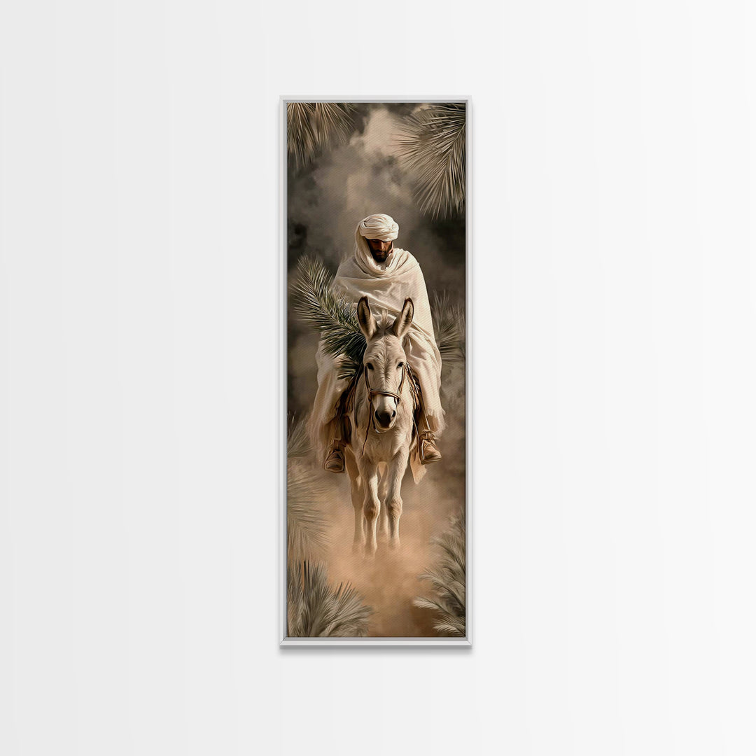 King Of Palms – Framed Canvas Print – Christian Art Canvas – Christian Art – Narrow Art – Christian Wall Art – Jesus Painting