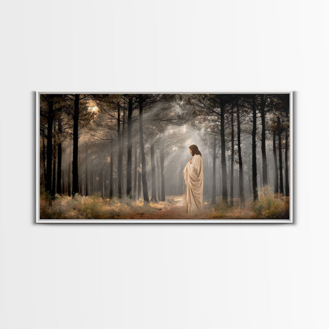 Radiant Redeemer | Framed Canvas Print | Christian Art Canvas | Jesus Painting | Christmas Wall Art | Christian Christmas Art | Christian D
