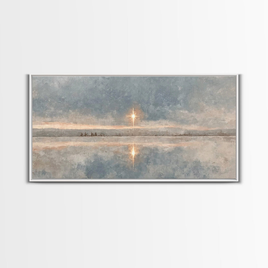The Guiding Star – Framed Canvas Print – Christian Wall Art – Christian Art Canvas – Jesus Painting – Christian Christmas Art – Art Prints