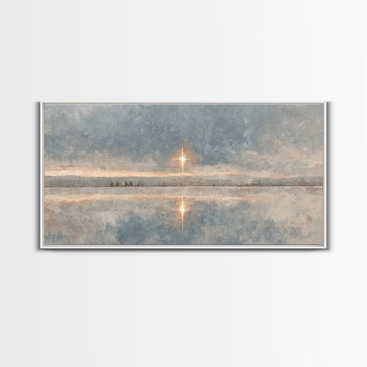 The Guiding Star – Framed Canvas Print – Christian Wall Art – Christian Art Canvas – Jesus Painting – Christian Christmas Art – Art Prints