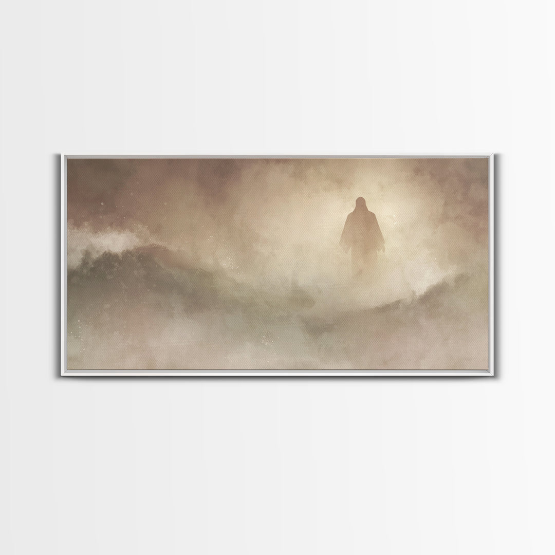 Sacred Stillness – Framed Canvas Print – Christian Art Canvas – Jesus Painting – Subtle Christian Art – Christian Wall Art – Christian Chri