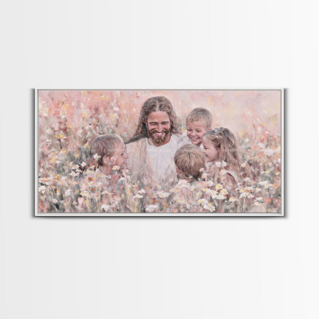 Field of Blessings | Framed Canvas Print | Christian Art Canvas | Christian Wall Art | Jesus Painting | Christian Art Print | Christian Gif