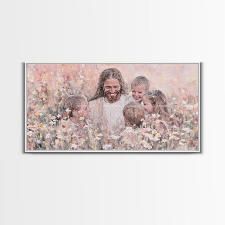 Field of Blessings | Framed Canvas Print | Christian Art Canvas | Christian Wall Art | Jesus Painting | Christian Art Print | Christian Gif