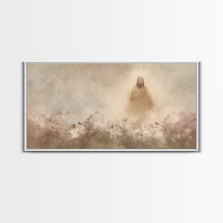 Eternal Bloom Grace | Framed Canvas Print | Christian Art Canvas | Christian Paintings | Jesus Painting | Christian Christmas Art | Christi