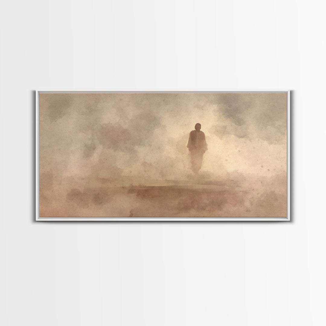 Desert Grace Mist, Framed Canvas Print, Christian Wall Art, Jesus Painting, Christian Art Canvas, Christian Decor, Modern Christian Art, Su