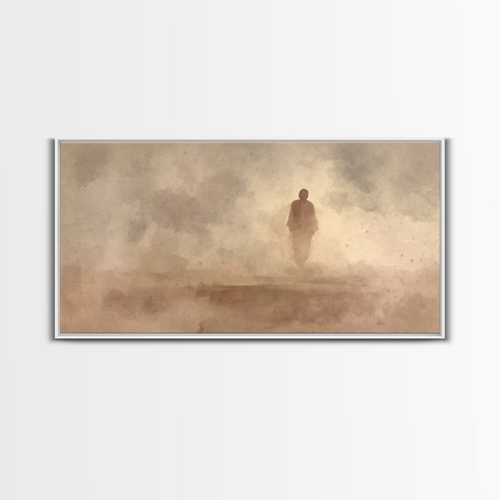Desert Grace Mist, Framed Canvas Print, Christian Wall Art, Jesus Painting, Christian Art Canvas, Christian Decor, Modern Christian Art, Su