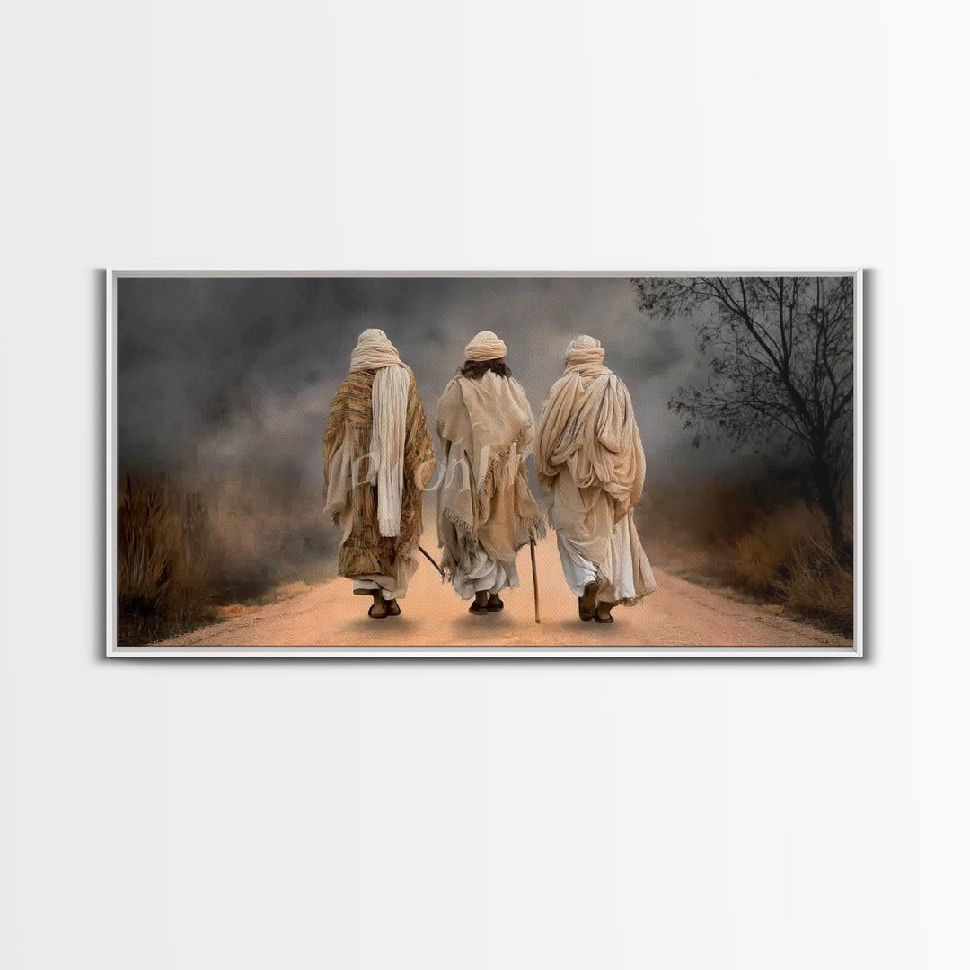 Sacred Companions, Framed Canvas Print, Christian Art Canvas, Jesus Painting, Christian Wall Art, Christian Christmas Art, Christmas Art