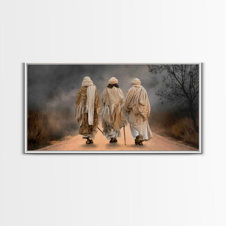 Sacred Companions, Framed Canvas Print, Christian Art Canvas, Jesus Painting, Christian Wall Art, Christian Christmas Art, Christmas Art