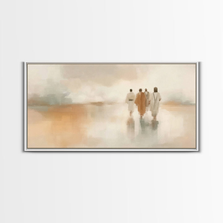 Faithful Journey - Framed Canvas Print - Christian Wall Art - Christian Art Print - Jesus Painting - Modern Christian Painting - Christmas