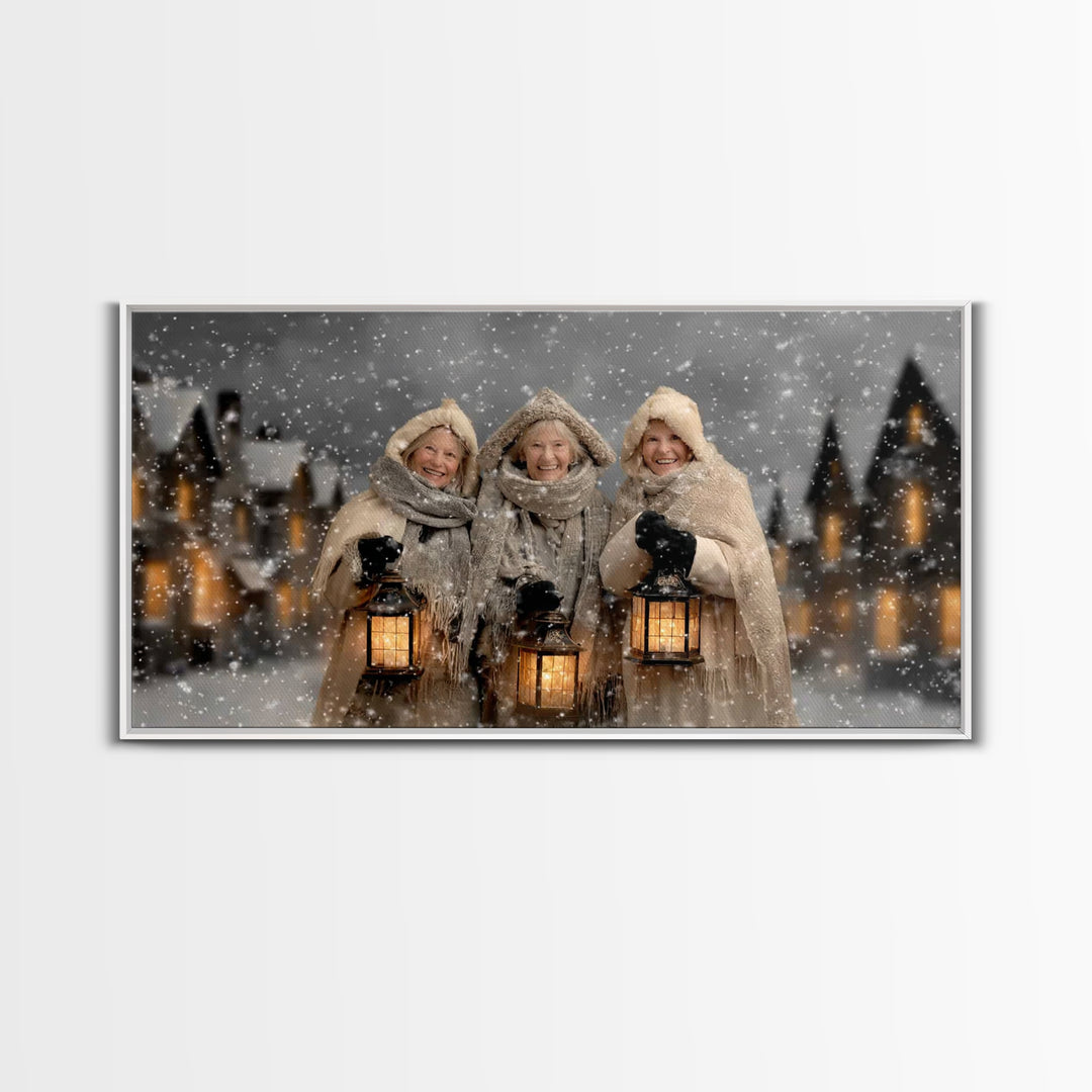 Winter Lantern Grace – Framed Canvas Print – Christmas Wall Art – Christian Art Canvas – Christian Christmas Art – Christian Gift Ideas – C