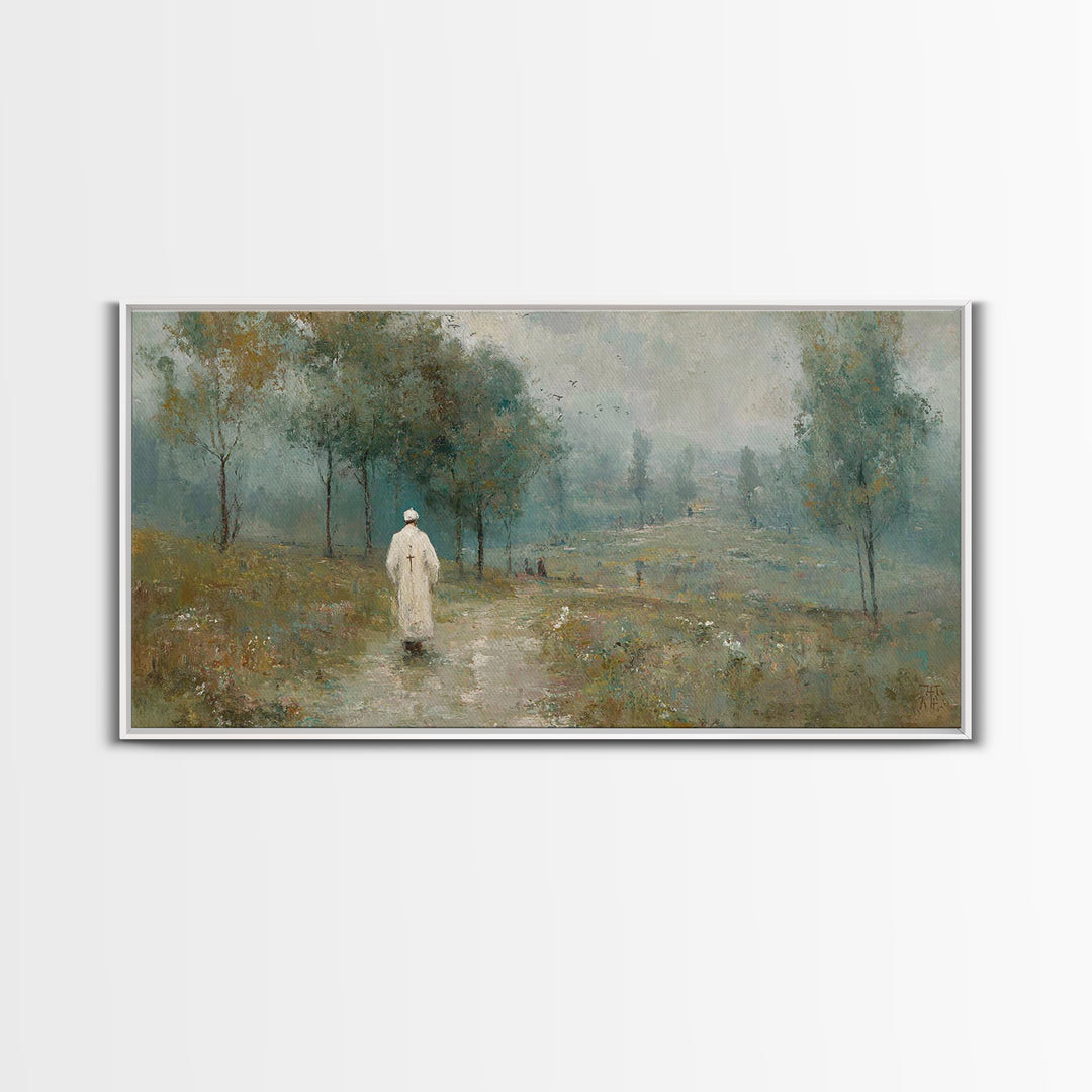 Peaceful Calling, Framed Canvas Print, Christian Wall Art, Christian Art Painting, Jesus Painting Canvas, Christian Decor