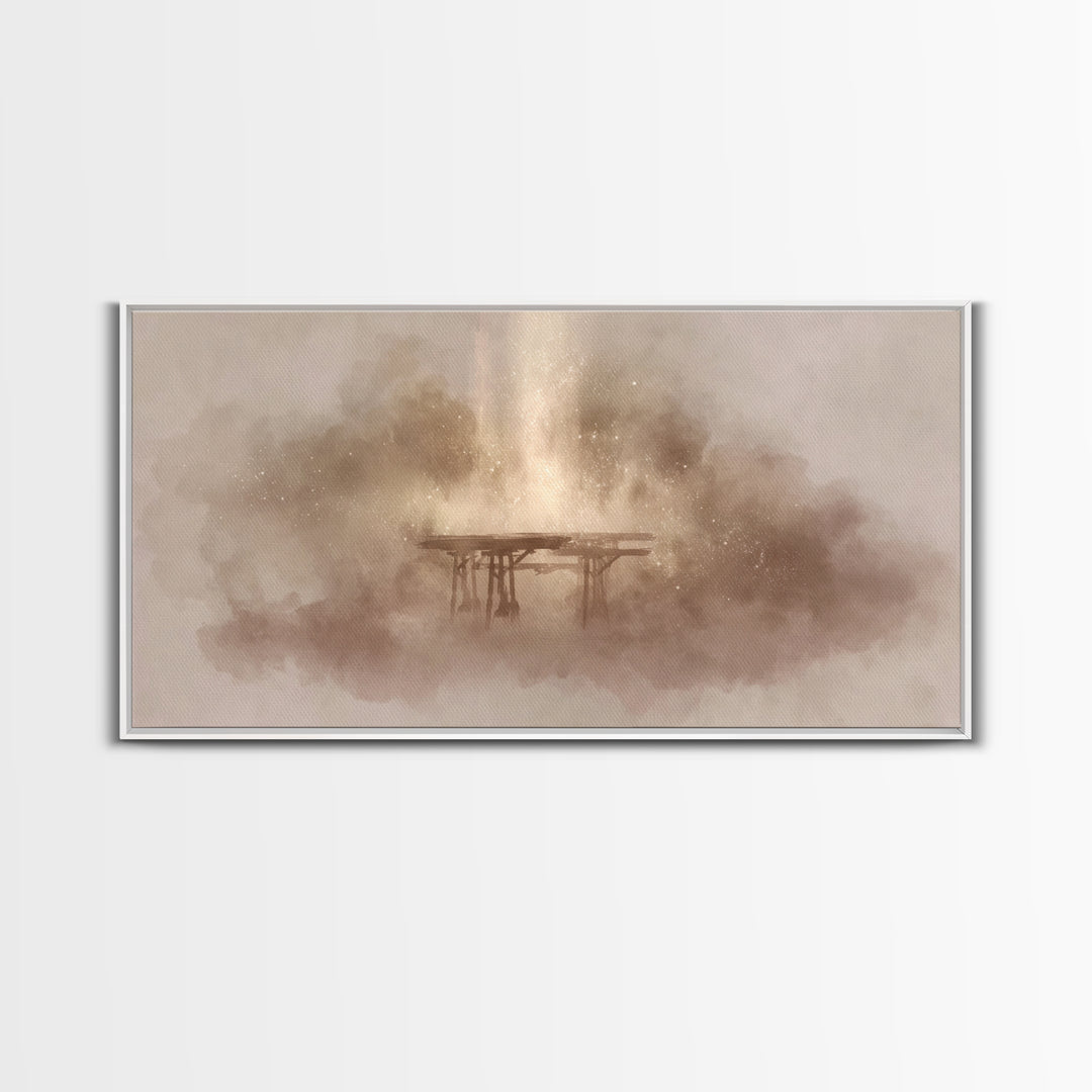 Divine Ascension, Framed Canvas Print, Christian Art Canvas, Christian Wall Art, Jesus Painting, Christian Decor
