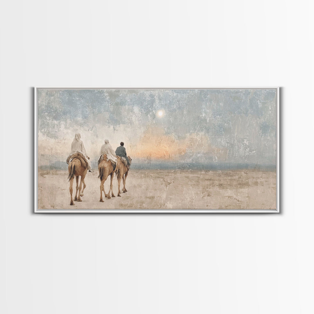 Journey Of Faith – Framed Canvas Print – Christian Art Canvas – Christmas Wall Art – Christian Christmas Art – Christian Decor