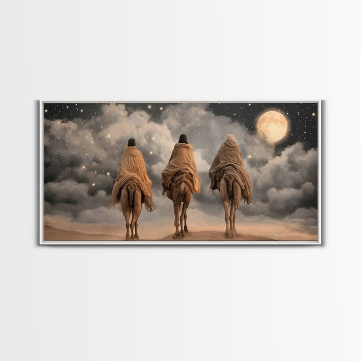 Night Of Witness | Framed Canvas Print | Christian Wall Art | Christmas Canvas Wall Art | Christian Christmas Art | Christian Decor