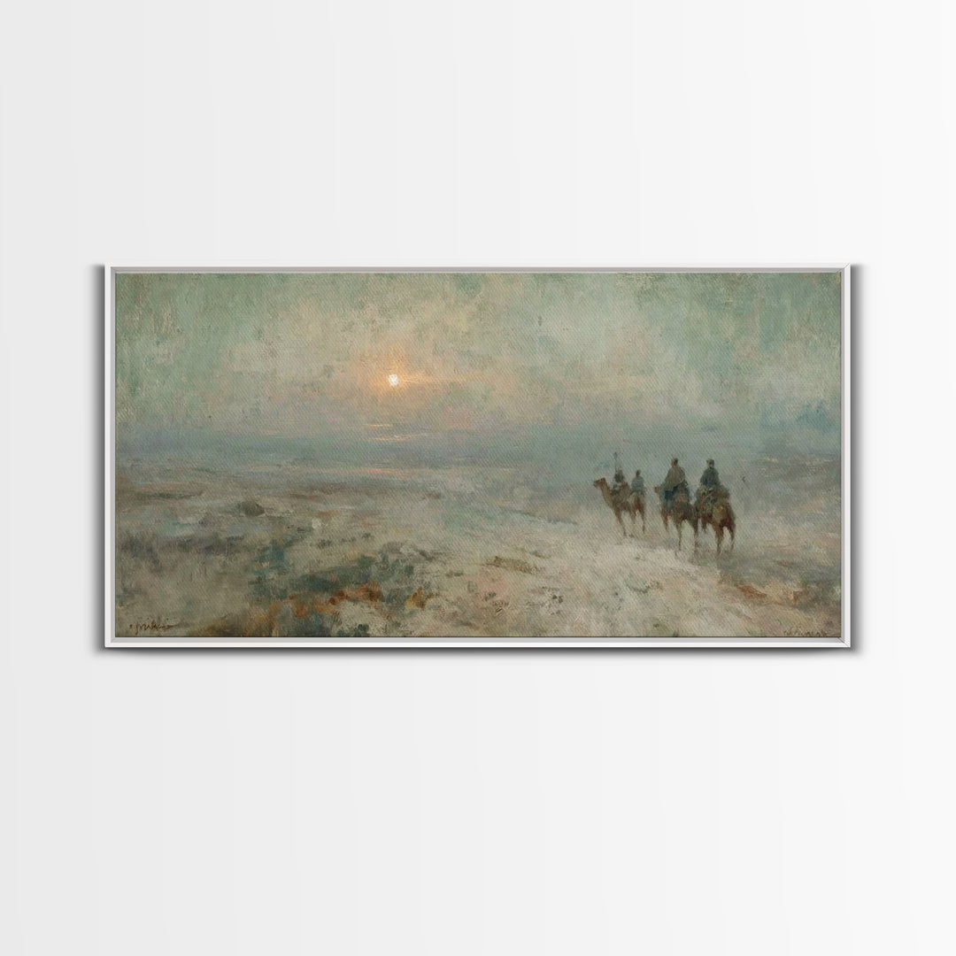 Starborn Pilgrimage, Framed Canvas Print, Christmas Art Prints, Christian Christmas Art, Christian Art Canvas, Christian Wall Art