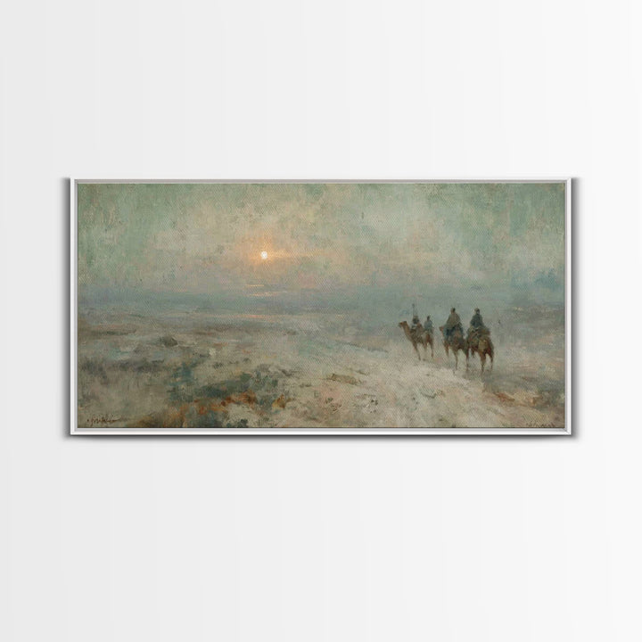 Starborn Pilgrimage, Framed Canvas Print, Christmas Art Prints, Christian Christmas Art, Christian Art Canvas, Christian Wall Art