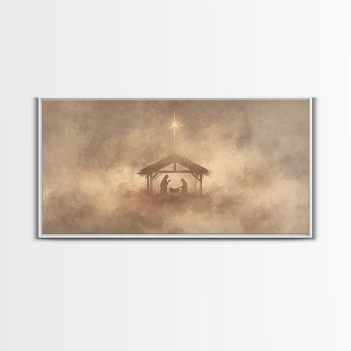 Star of Mercy – Framed Canvas Print – Christian Decor – Christmas Art – Christian Gifts – Christian Art – Jesus Art – Christian Canvas