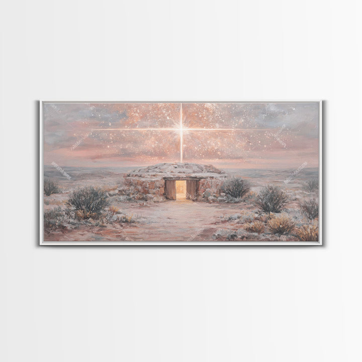 Radiant Birth – Framed Canvas Print – Christian Art – Christian Gifts – Christian Canvas – Christmas Art – Jesus Art – Christian Decor