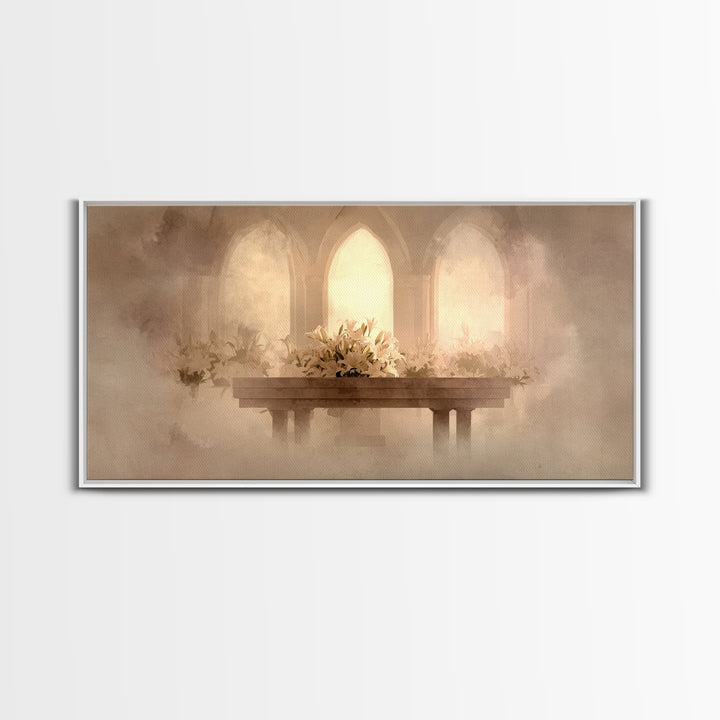 Holy Bloom | Framed Canvas Print | Christian Art Print | Christian Wall Art | Subtle Christian Paintings | Christian Decor | Christian Chri