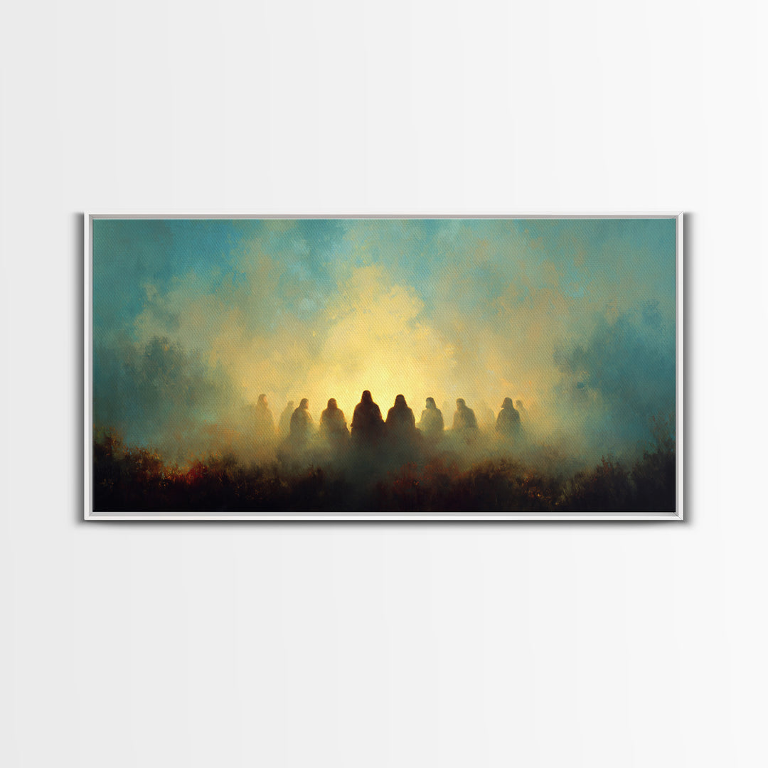 Heavenly Assembly – Framed Canvas Print – Christian Art – Jesus Painting – Christian Canvas – Christian Wall Art – Christian Gifts