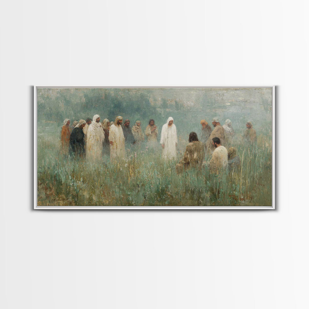 Field Of Peace – Framed Canvas Print – Christian Art Canvas – Christian Paintings – Jesus Art – Christian Wall Art – Christian Decor