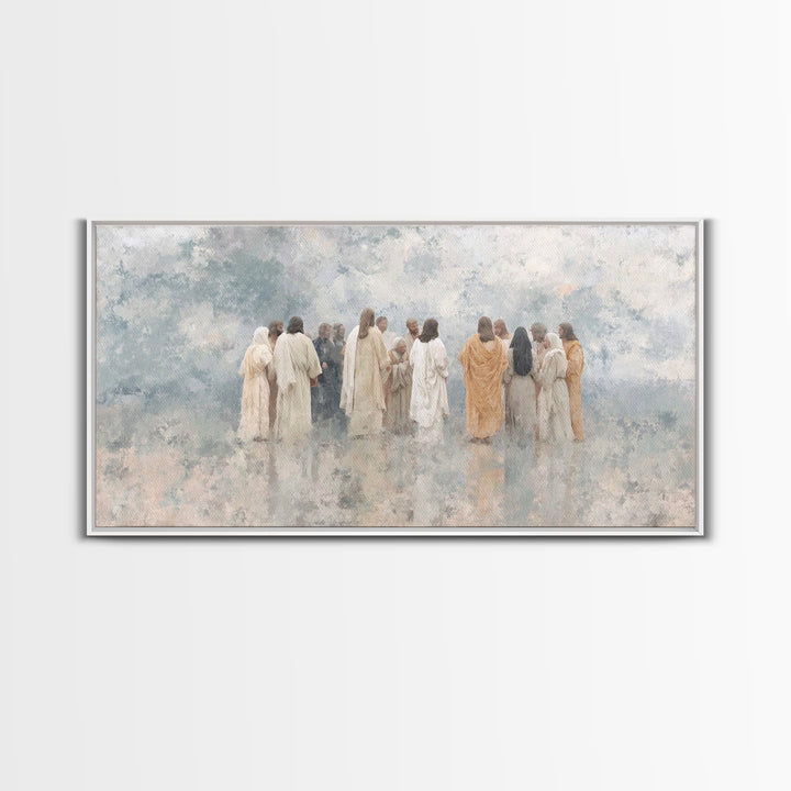 Cloudborne Fellowship – Framed Canvas Print – Jesus Painting – Christian Art – Christian Canvas – Christian Gift Ideas – Christian Wall Art