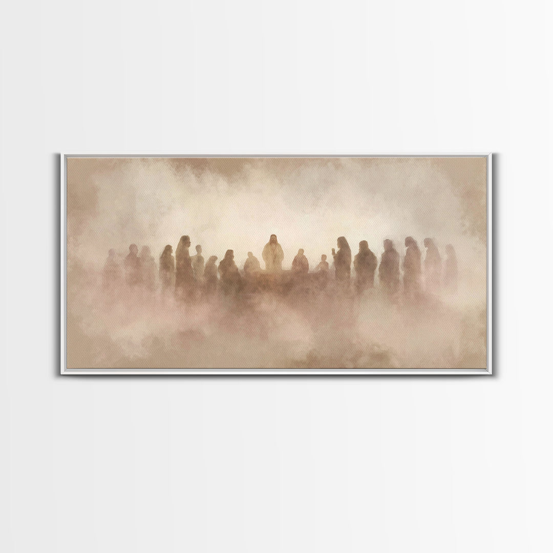 Sacred Gathering – Framed Canvas Print – Christian Wall Art – Jesus Art – Christian Art Canvas – Christian Gifts – Christian Painting