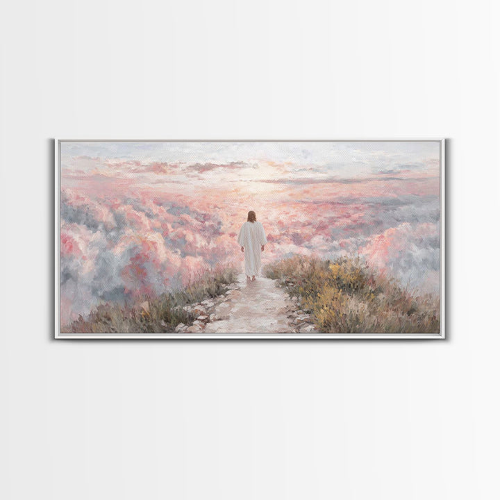 Path Of Faith – Framed Canvas Print – Christian Wall Art – Christian Art – Jesus Painting – Christian Art Canvas – Christian Decor