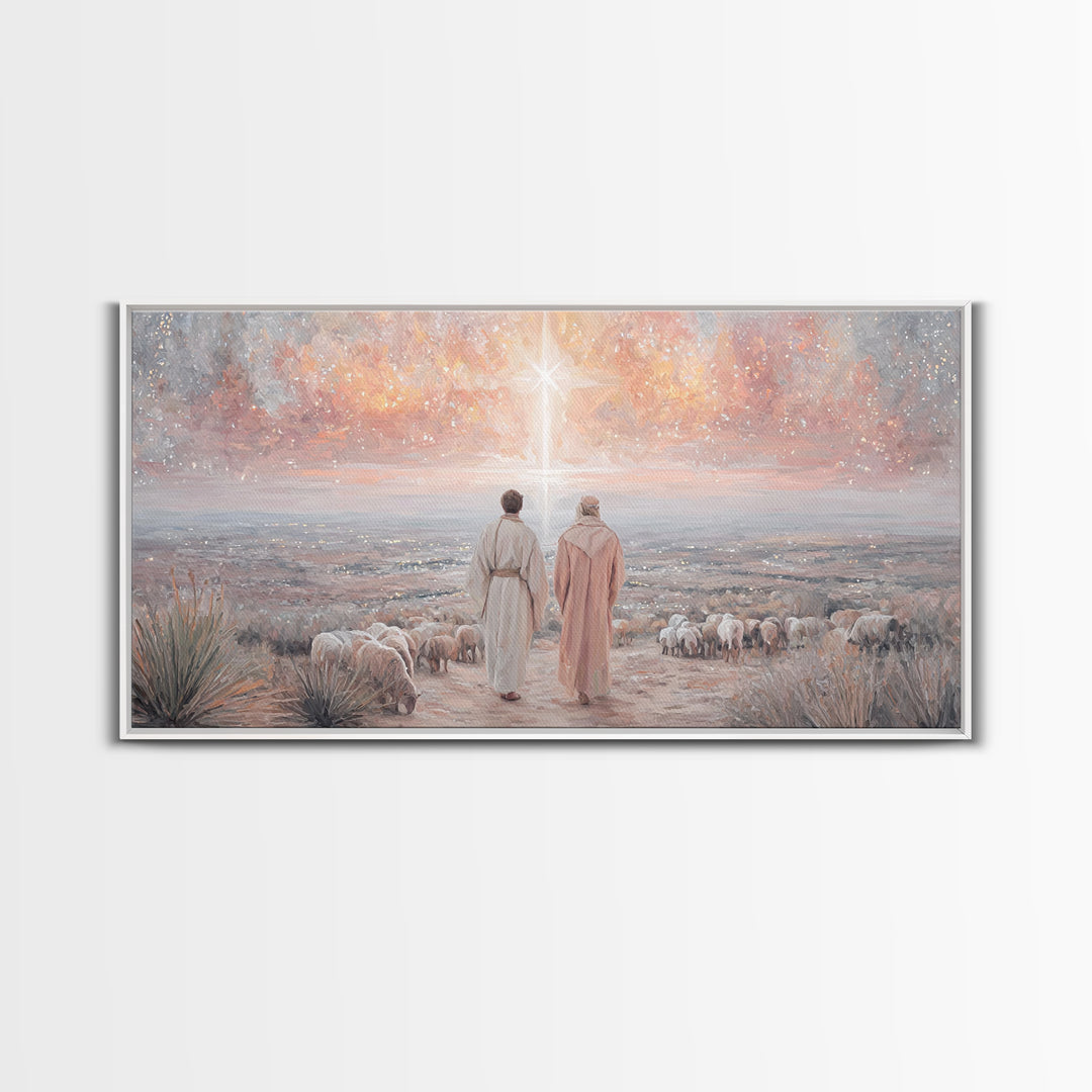 Guiding Star Promise – Framed Canvas Print – Christian Wall Art – Christian Art Canvas – Jesus Christmas Art – Christmas Wall Art – Christi