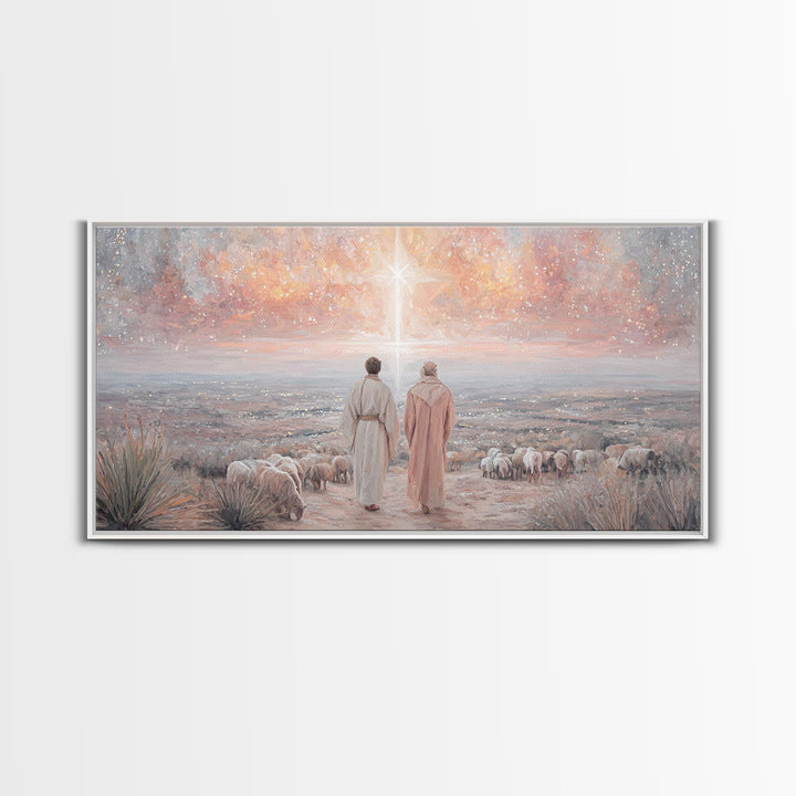 Guiding Star Promise – Framed Canvas Print – Christian Wall Art – Christian Art Canvas – Jesus Christmas Art – Christmas Wall Art – Christi
