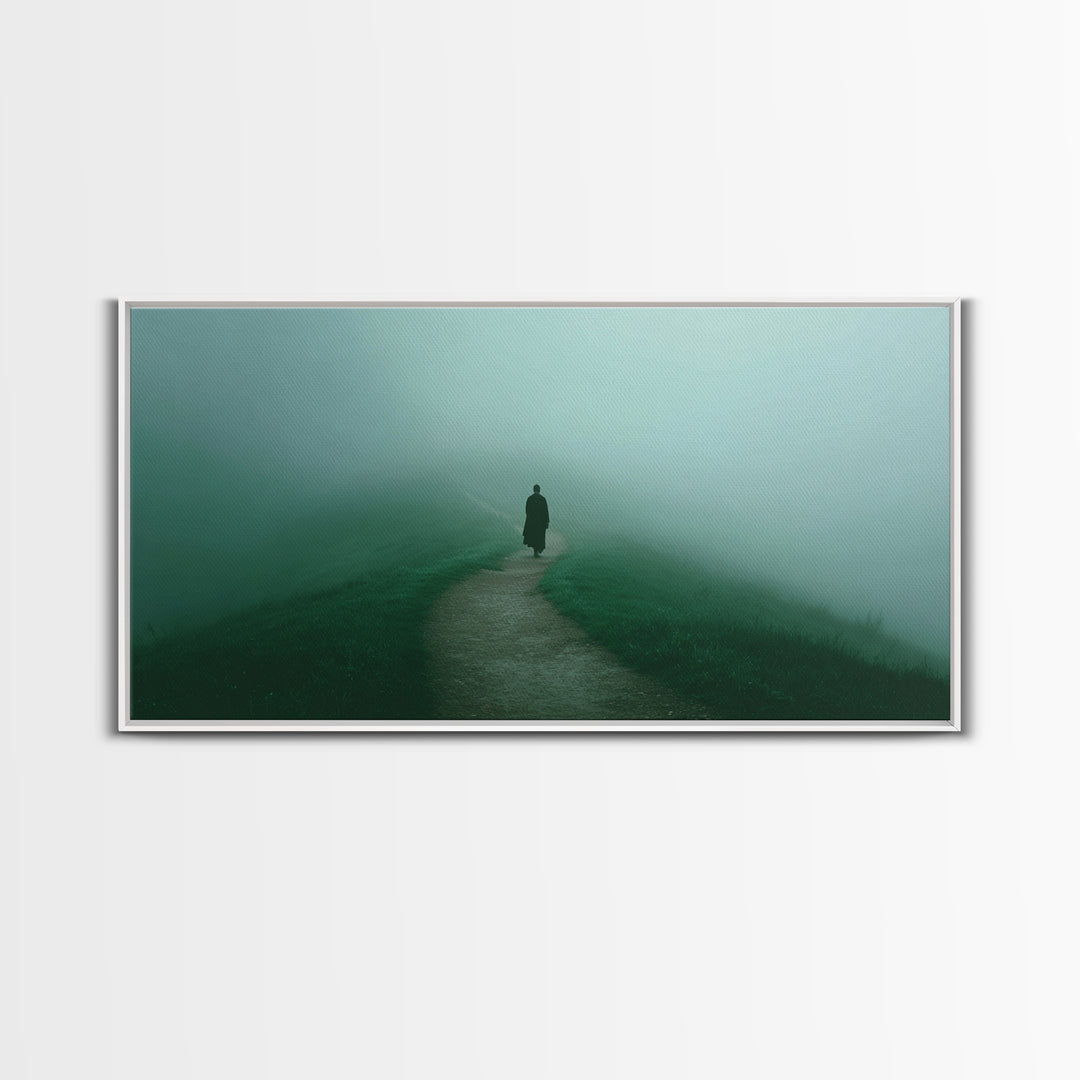 Solitary Light – Framed Canvas Print – Christian Art – Christian Decorations – Christian Canvas – Jesus Art – Christian Wall Art